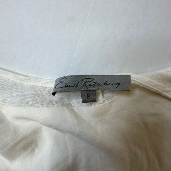 Emil Rutenberg Linen Blend Pearl Color Open Cardigan Fringe Front size 8 - Picture 6 of 10